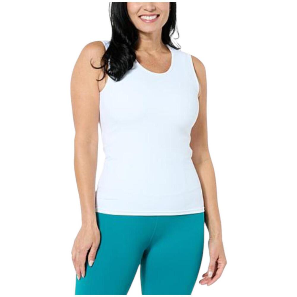 Joy Collection Women's Clean & Cool Smooth Top Shelf Bra White - Regular